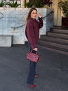 Merlot Faux Suede Jacket
