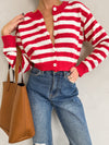 Sailor Heart Striped Cardigan - Stitch And Feather