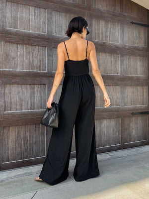 Too Good Textured Jumpsuit - Stitch And Feather
