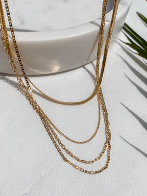 Five Layered Chain Necklace - Stitch And Feather