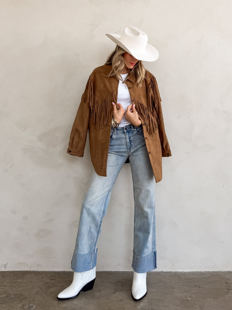 Topanga Cuffed Wide Leg Jeans