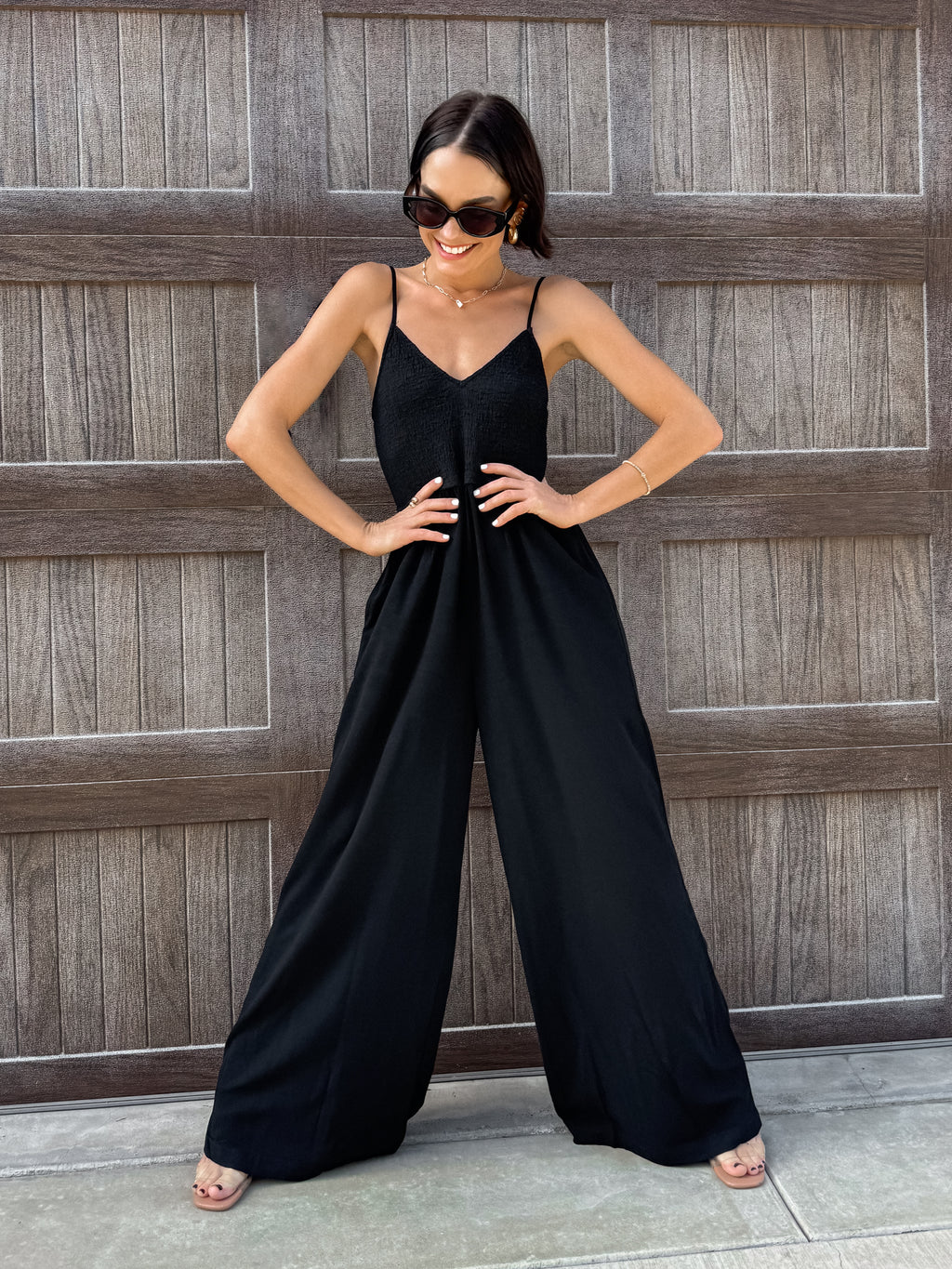 Too Good Textured Jumpsuit - Stitch And Feather