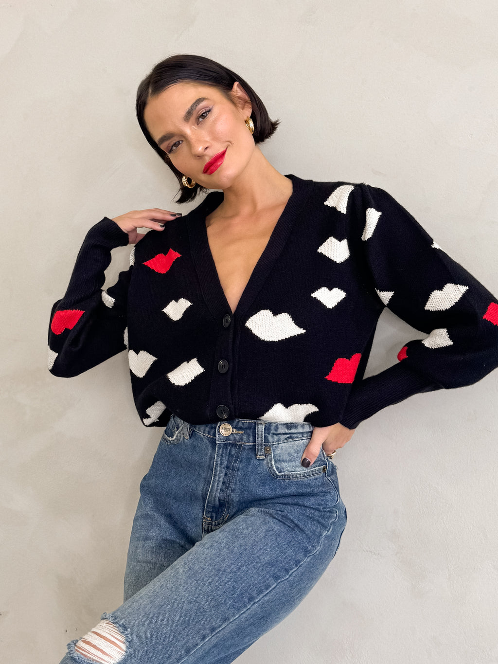 Kiss Me Knit Sweater - Stitch And Feather