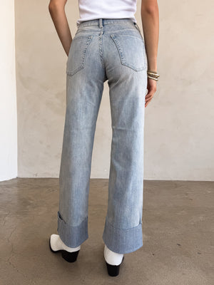 Topanga Cuffed Wide Leg Jeans