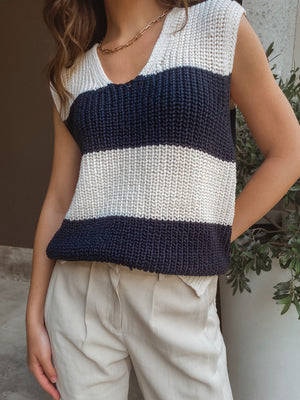 Athens Stripe Knit Top - Stitch And Feather