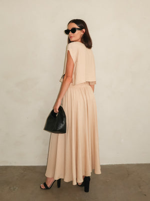 Sunkissed Embroidered Midi Skirt - Stitch And Feather