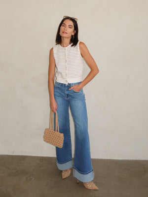 Wisteria Stripe Knit Top - Stitch And Feather