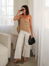 Daydream Strapless Knit Top in Camel - Stitch And Feather