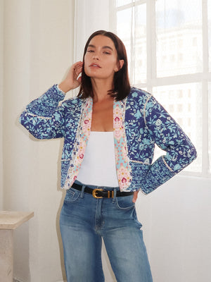 Willa Floral Quilted Jacket - Stitch And Feather