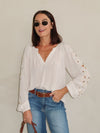 Wildflower Embroidered Blouse - Stitch And Feather