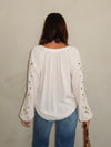 Wildflower Embroidered Blouse - Stitch And Feather