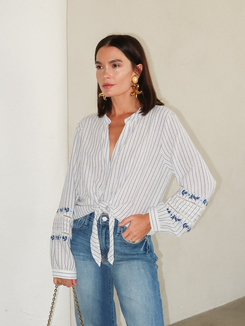 Rhett Stripe Blouse - Stitch And Feather