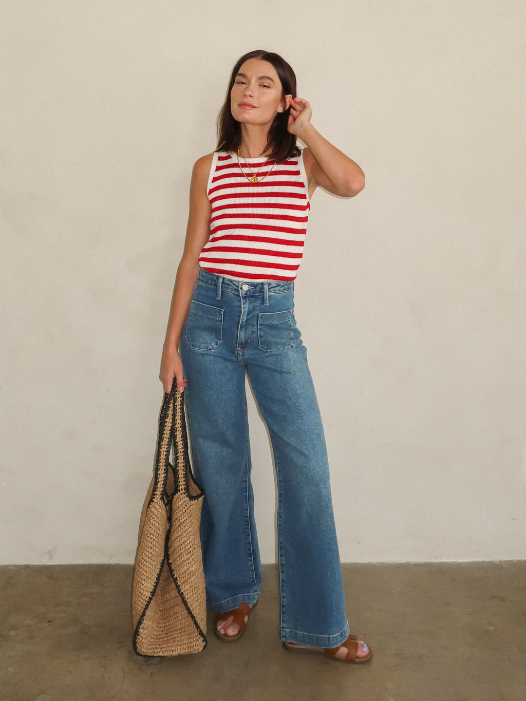 Cherry Wine Stripe Knit Top