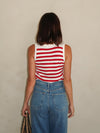 Cherry Wine Stripe Knit Top - Stitch And Feather