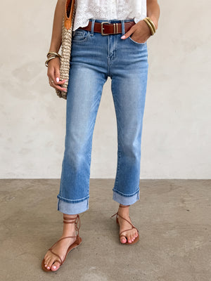 Sedona Cuffed Straight Leg Jeans