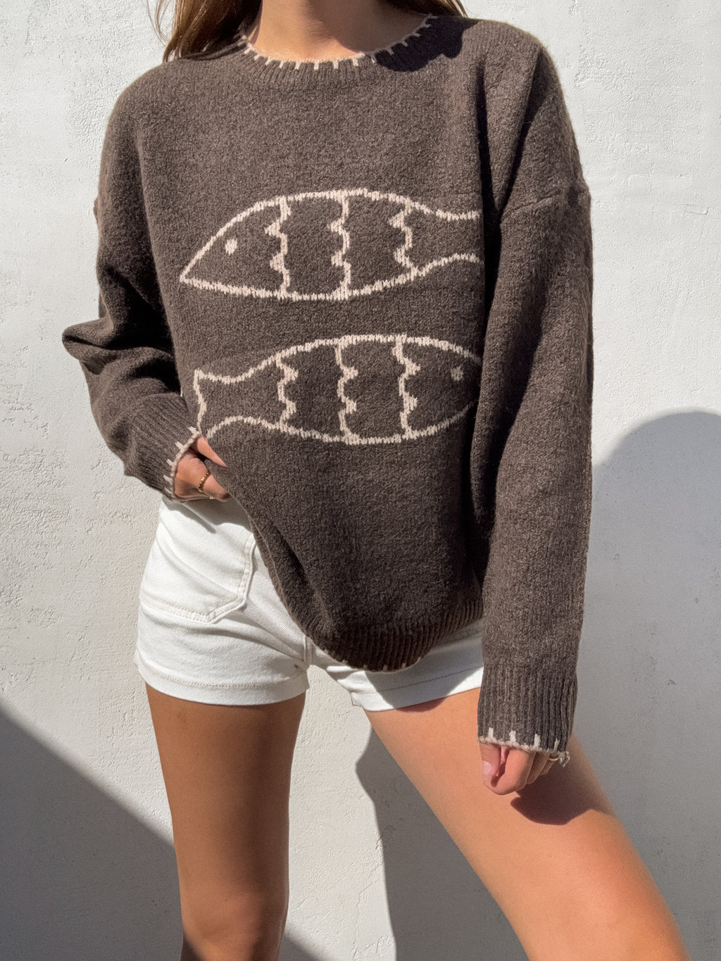 Arden Fish Knit Sweater - Stitch And Feather