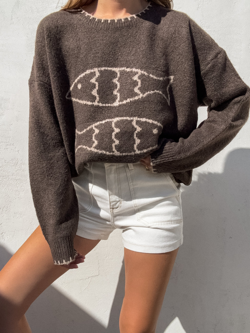 Arden Fish Knit Sweater - Stitch And Feather