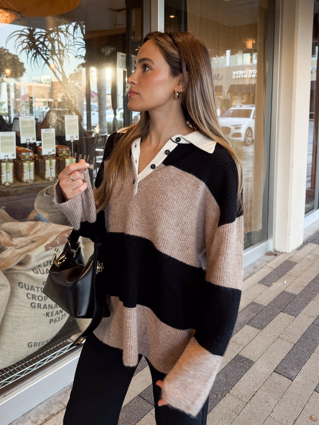 Oakley Stripe Polo Sweater