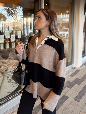 Oakley Stripe Polo Sweater