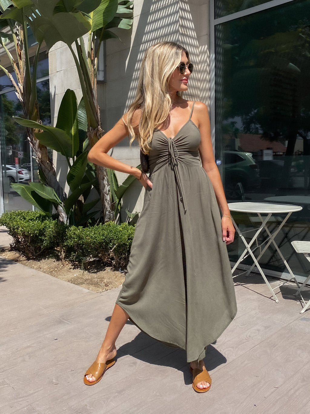 Evergreen Ruched Jumpsuit - Stitch And Feather