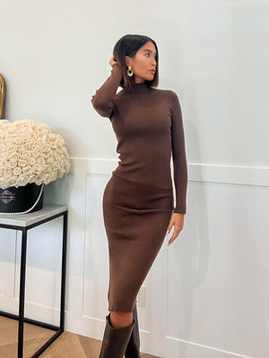 Evermore Ribbed Midi Dress - Stitch And Feather