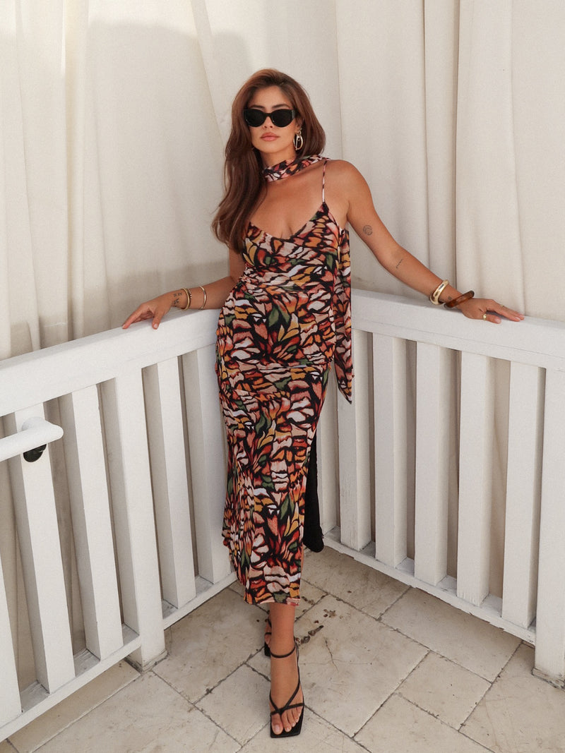 Mallorca Mesh Midi Dress - Stitch And Feather