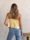 Lemon Ruffle Cami Top
