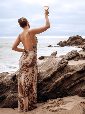 Chasing You Cowl Maxi Dress - Stitch And Feather