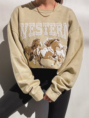 Western Glory Sweatshirt - Stitch And Feather