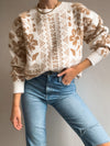 Wanderers Floral Knit Sweater - Stitch And Feather