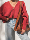 Betting On Us Knit Sweater in Red Wood - Stitch And Feather