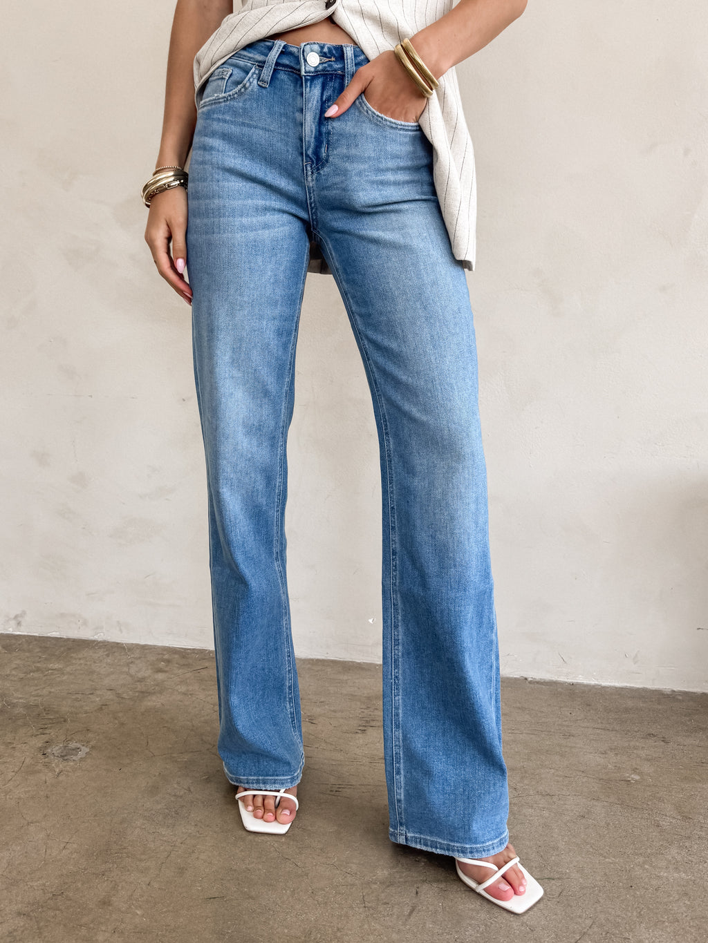 Hailee Flare Leg Jeans - Stitch And Feather