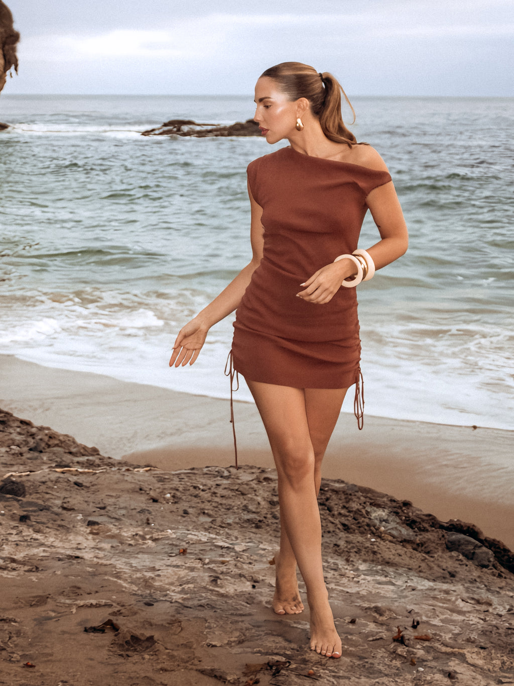 Amora Cinched Mini Dress - Stitch And Feather