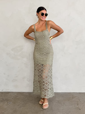 La Palma Crochet Maxi Dress - Stitch And Feather