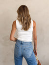 Eryn Square Neck Tank in Off White