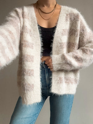 Pink Skies Stripe Cardigan - Stitch And Feather