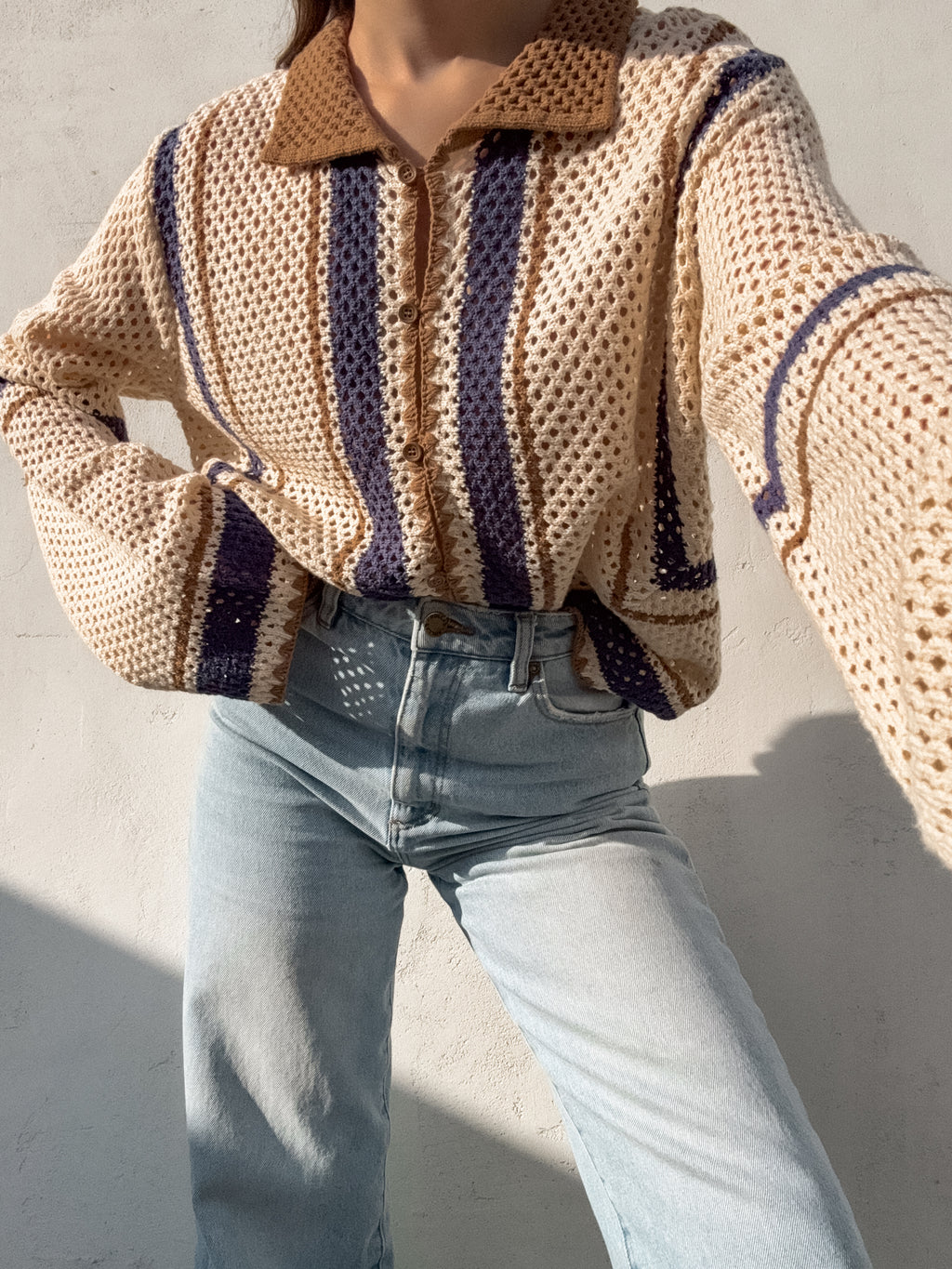 Noah Crochet Button Down