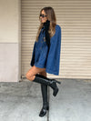 Aspen Denim Cape Jacket - Stitch And Feather