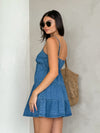 Tatum Denim Mini Dress - Stitch And Feather
