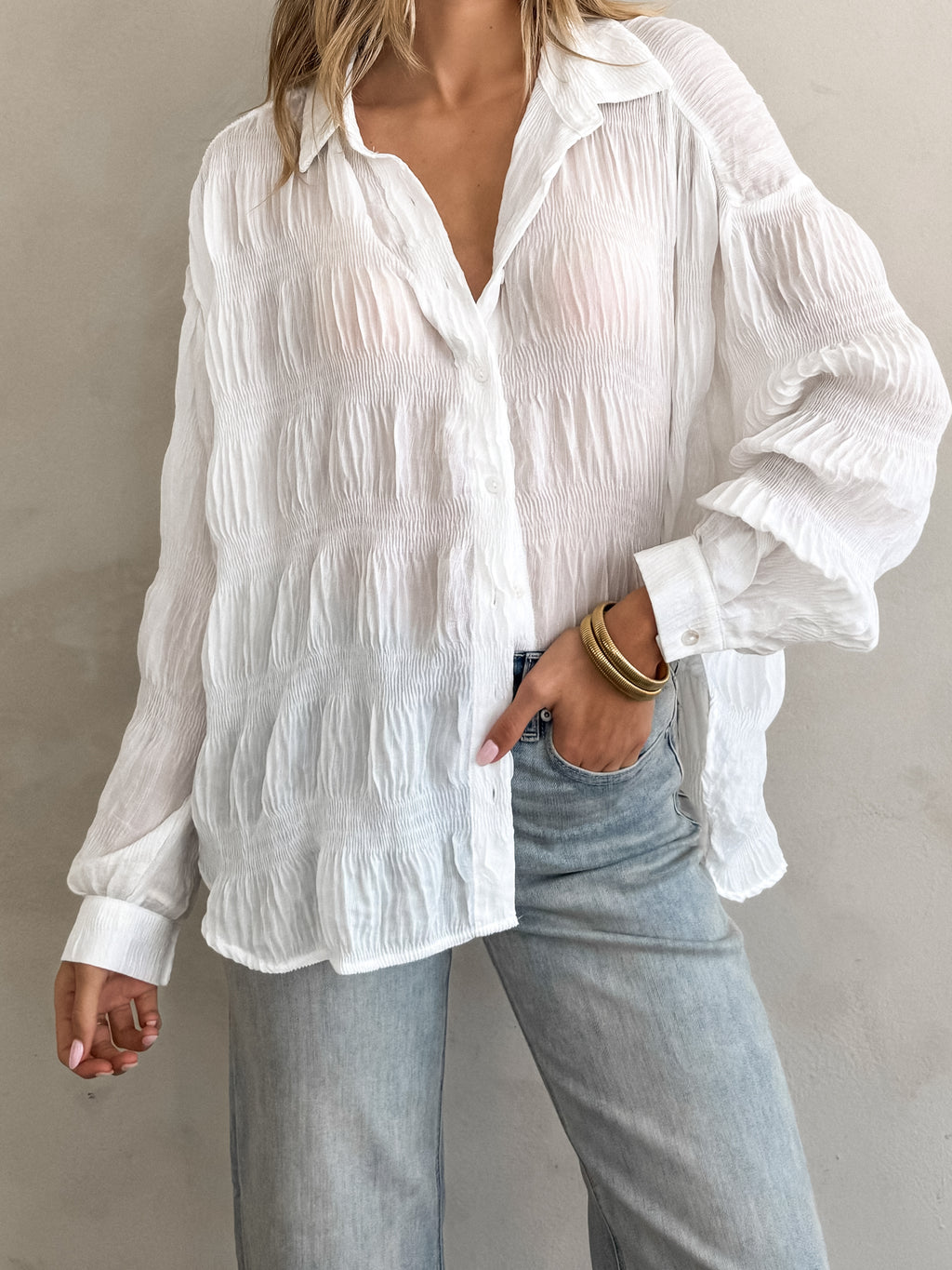 Aegea Crinkle Button Down