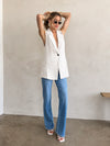 Laguna Striped Linen Vest