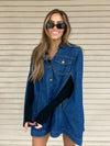 Aspen Denim Cape Jacket - Stitch And Feather