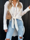 Clean Slate Front Tie Top - Stitch And Feather