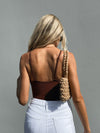 About Time Bodysuit in Brown - Stitch And Feather