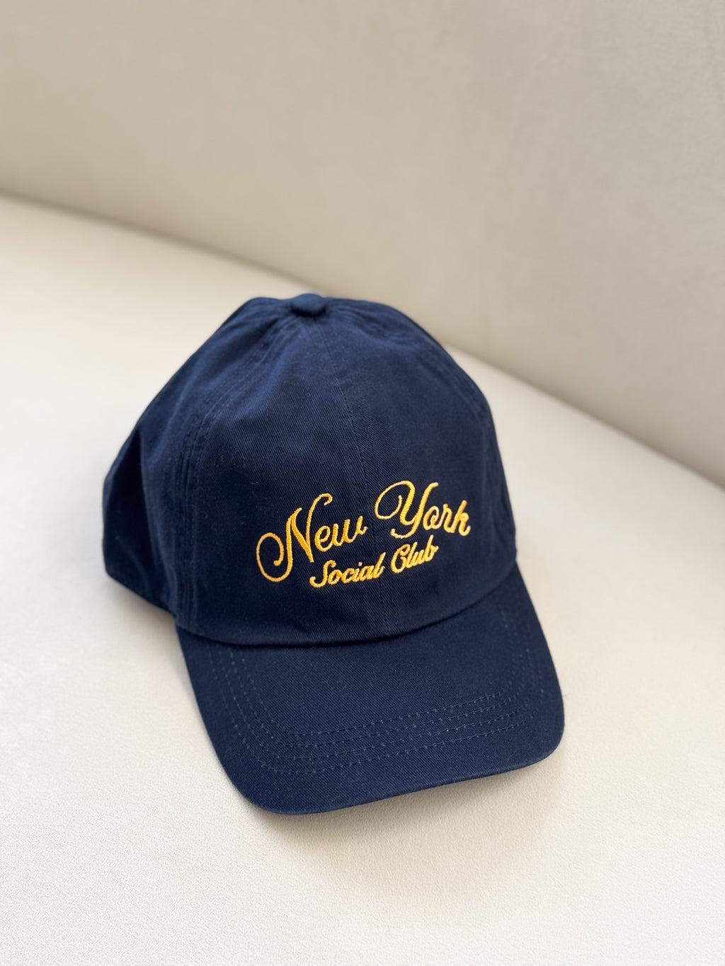 New York Social Club Baseball Cap in Navy - Stitch And Feather