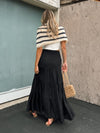 Jolene Maxi Skirt in Black - Stitch And Feather