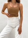 Island Vibe Crop Tank in Coconut - Stitch And Feather