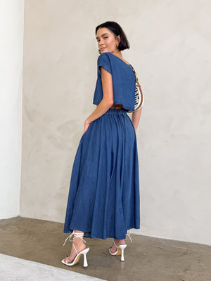 On the Floor Midi Skirt - Stitch And Feather