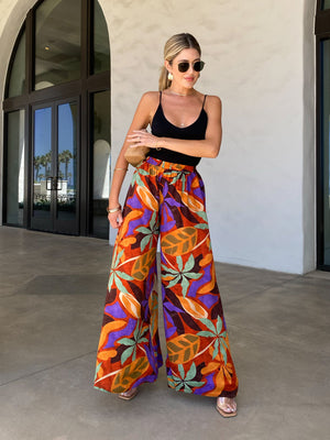 Tropical Dreams Floral Pants - Stitch And Feather