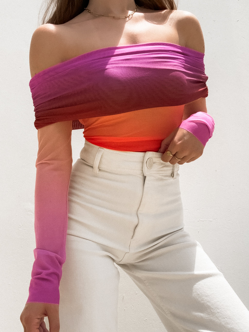 Miami Sunset Mesh Top - Final Sale - Stitch And Feather